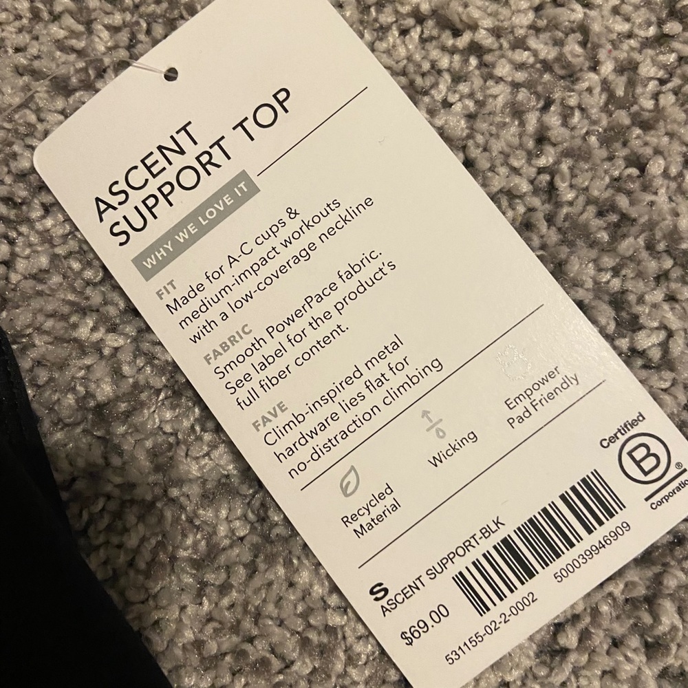 ATHLETA Ascent Support Tank Top Black - Picture 4 of 5